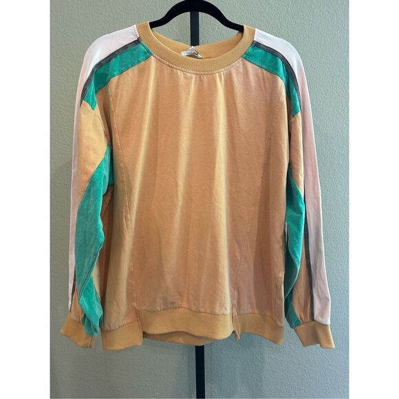 Size S Easel Los Angeles Color Mixed Long Sleeve Washed Top - Picture 2 of 9